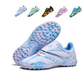 Turf Soccer Cleats, Hook-and-Loop Football Shoes with Checkerboard & Camo Print, Breathable Athletic Boots for Boys  Girls-Hxh-HR588