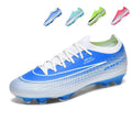 Low Sock Knit AG  Soccer Cleats, Lace-Up AtonKnit Dot Gradient Mesh Football Boots, Large Contrast Swoosh AIR2000 Logo Transparent Conical Stud Competition Cleats for Outdoor Long-Blade Artificial Turf Matches-Yinzu-T40