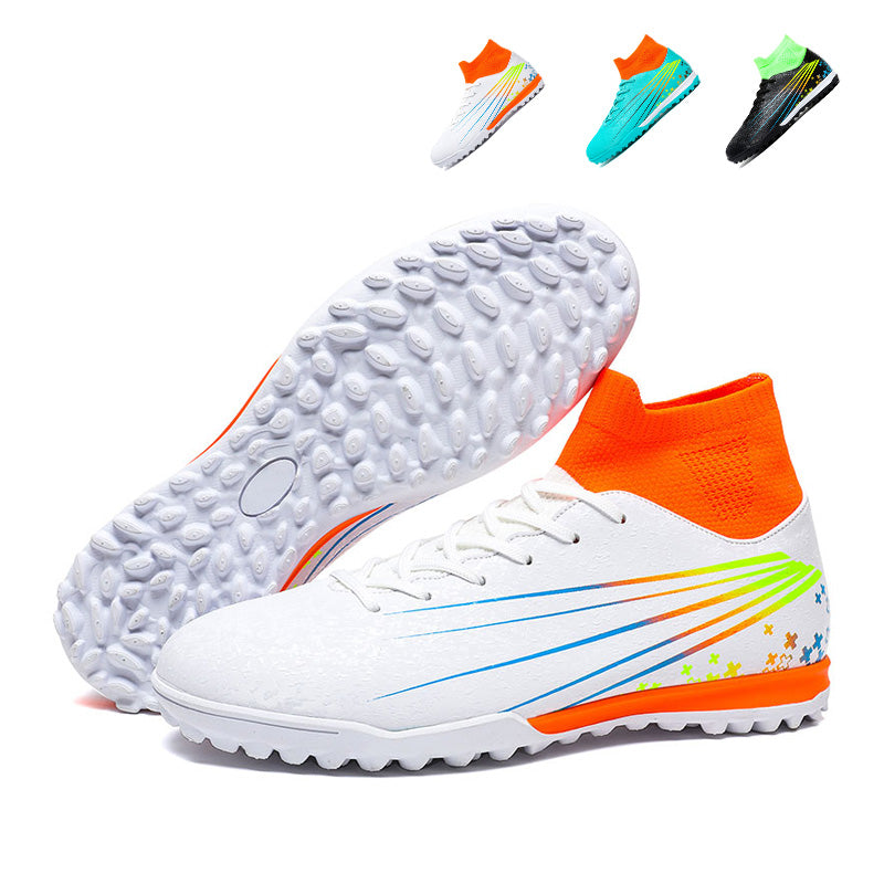 Adult TF Soccer Cleats, Professional Turf Football Shoes for Men, Non-Slip Rubber Studs Breathable Training Sneakers for Outdoor Artificial Grass-zhuoshi2459