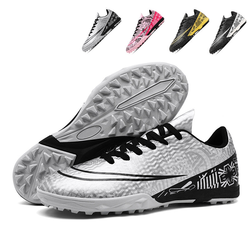 TF Turf Soccer Cleats, Artificial Grass Football Shoes, Breathable Graffiti Print Training Sneakers for Synthetic Turf (Multiple Colors)-Yinzu-J03
