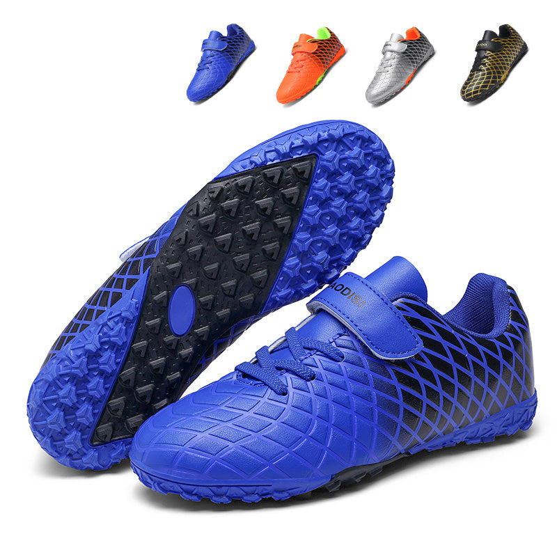 TF Soccer Cleats, Boys Girls Hook and Loop Turf Football Shoes, Lightweight Non‑Slip Turf Soccer Boots for Little Kids Big Kids Indoor Outdoor Turf Training Games, Multiple Color Options-junhao207