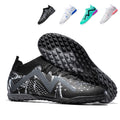Hight Sock TF Turf Soccer Cleats, Lace-Up Breathable Perforated Synthetic Football Boots, Marble Gradient M-Shaped Dot Logo Knit Sock Ankle Lightweight Training Athletic Shoes for Indoor Hard Courts & Short Artificial Turf-zhusheng-X2403