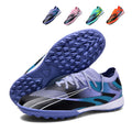 Men&Women Youth TF Turf Soccer Cleats, Low‑Top Knit Collar Lace‑Up Football Boots, Graphic Printed Synthetic Upper Turf Soccer Shoes for Hard Artificial Turf for Men Women-baobu-X809