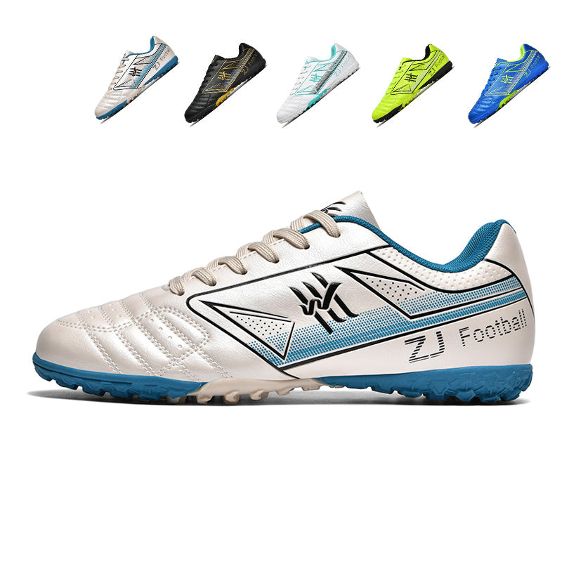 Turf Soccer Cleats, Low-Top Geometric Print Football Shoes, Non-Slip Training Sneakers for Artificial Turf &amp; Indoor Play-Hxh-ZJ881-1