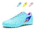 TF Turf Soccer Cleats, Low-Top Lace-Up Breathable Mesh Football Shoes, Gradient Arrow Logo Subtle Geometric Print Lightweight Athletic Boots for Indoor Courts & Short Artificial Turf Daily Training-zusheng-J20-1