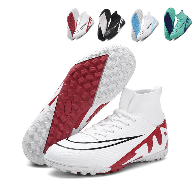 High-Top TF Turf Soccer Cleats, Sock Collar Football Shoes, Lightweight Breathable Non-Slip Training Sneakers-Yinzu23033-1
