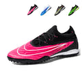 Youth TF Turf Soccer Cleats, Gporknit Knit Upper Soccer Boots, Zebra‑Streak Textured Lace‑Up Football Shoes for Artificial Turf & Hard Ground-baobu2309