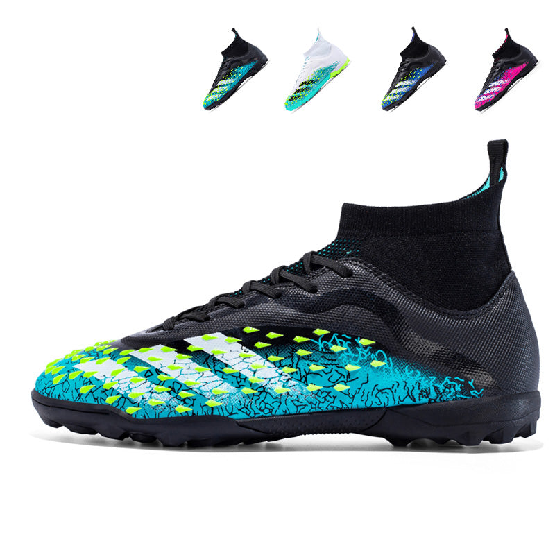 Men's/Women's TF High-Top Turf Soccer Cleats, Artificial Grass Football Shoes, 3D Texture Control Training Sneakers (Multiple Colors)-Yinzu-X23-2