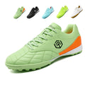 Turf Soccer Cleats, Low-Top Quilted Leather Football Shoes, Anti-Slip Training Sneakers for Artificial Turf &amp; Indoor Play-Hxh-R2506